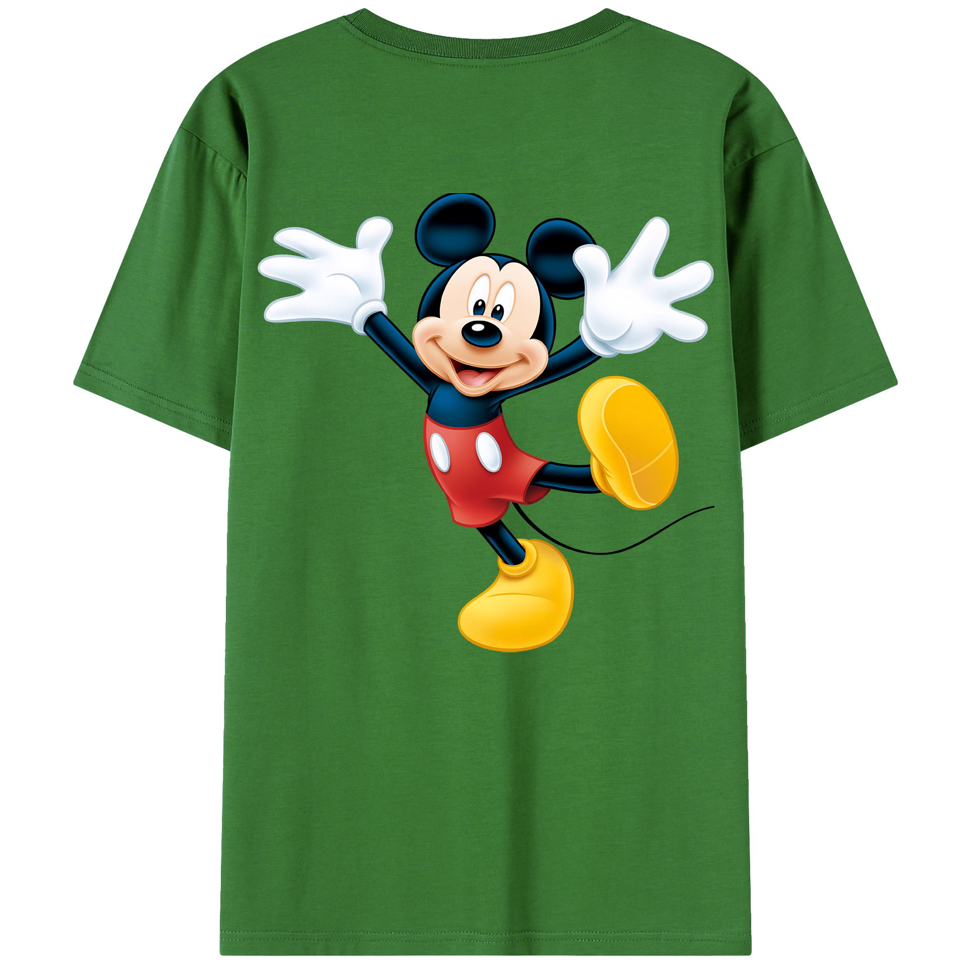 ミッキーマウス Mickey Mouse レディース半袖Tシャツ(バックプリント)